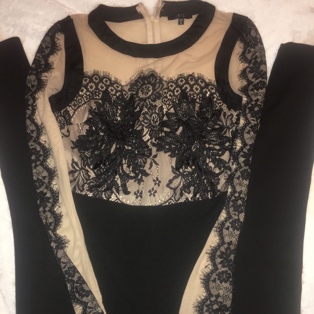 Formal black and tan papaya romper